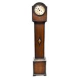 An early/mid-20th century oak eight-day grandmother clock,