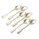 An Edward VII set of six hallmarked silver teaspoons, William Devenport, combined approx 2.7ozt (6).