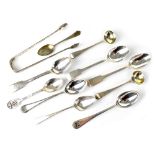 Various hallmarked antique and modern silver teaspoons to include three London 1825,