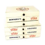 Two vintage Dewhurst's Sylko haberdashery drawers, each with thee drawers,