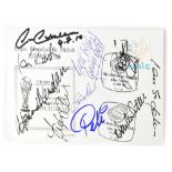 VARIOUS; a 1982 commemorative envelope signed by various footballing stars including Pelé,