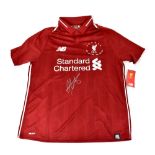 TRENT ALEXANDER-ARNOLD; a replica Liverpool shirt signed to the front, UK size Small.