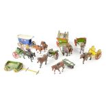 A quantity of Britain's and other makes painted lead agricultural machines to include horse and