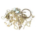 Various items of silver jewellery to include necklaces, bracelets, earrings, etc.