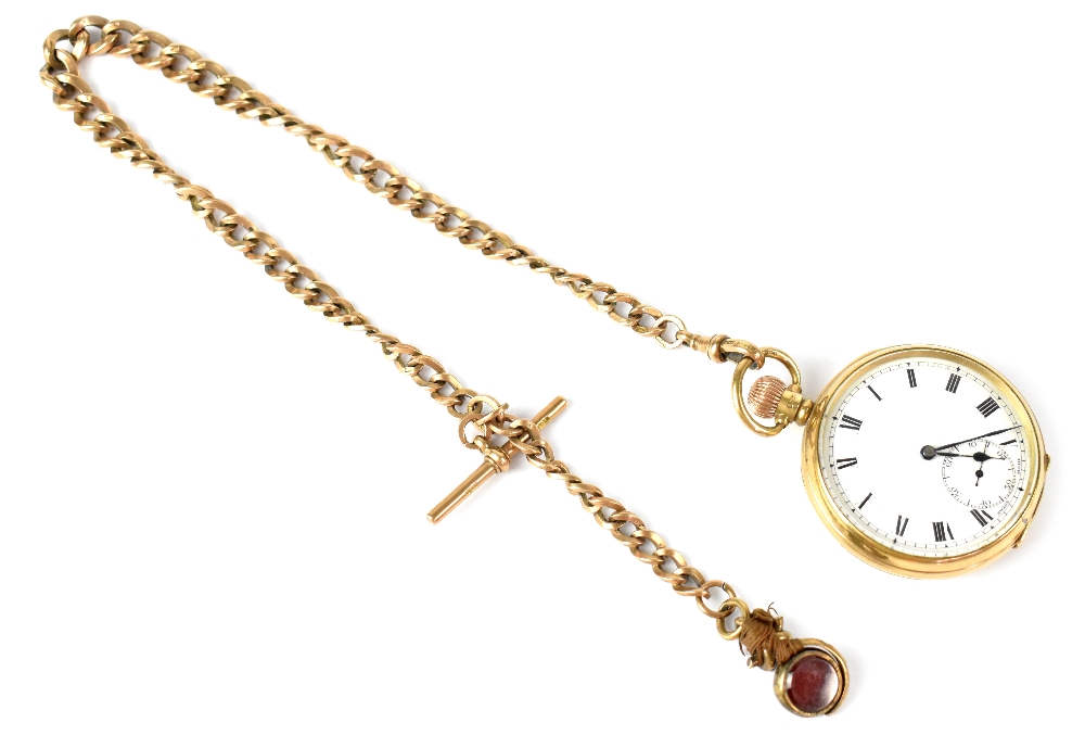 A 9ct yellow gold open face pocket watch,