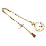 A 9ct yellow gold open face pocket watch,