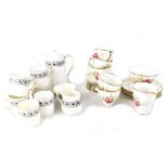 A retro Staffordshire fine bone china coffee service to include coffee pot, sugar bowl,