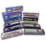 A group of ten boxed Bachmann model railway items to include Branch Line Class 411 Four Car Emu set,