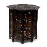 A late 19th century Indian hardwood octagonal table,