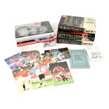 MANCHESTER UNITED; a group of signed books including Eric Cantona, Sir Alex Ferguson,