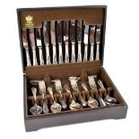 A canteen of Arthur Price silver plated cutlery for six place settings (complete).