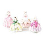 Two small Coalport figurines, 'Victorian Ballgown' collection, 'Lady Amelia', height 12cm,