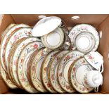 A Copeland Spode 'Newlyn' part dinner service comprising meat platters, dinner plates, side plates,