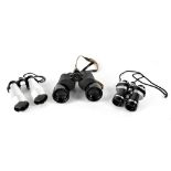 Three cased pairs of binoculars comprising Carl Zeiss 10x50,