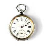 A Continental silver key wind open face pocket watch, 49mm.