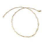 A modern 9ct gold bi-colour necklace,