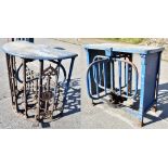 MACCLESFIELD TOWN FOOTBALL CLUB INTEREST; two early 20th century cast iron turnstiles by Bailey