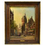 WILLEM DOMMERSEN (1850-1927); oil on canvas, 'The St. Nicholas Utrecht Holland 1885', inscribed