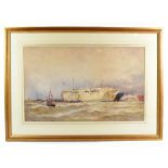 THOMAS BUSH HARDY (1942-1897); watercolour, HMS Excellent, signed and dated 1888, 43.5 x 68.5cm,