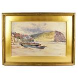 THOMAS BUSH HARDY (1842-1897); watercolour, 'Staithes Yorkshire', signed, dated 1890 and inscribed