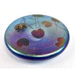 JOHN DITCHFIELD; a silver frog and lily pad paperweight, diameter 11.5cm.Additional InformationLight