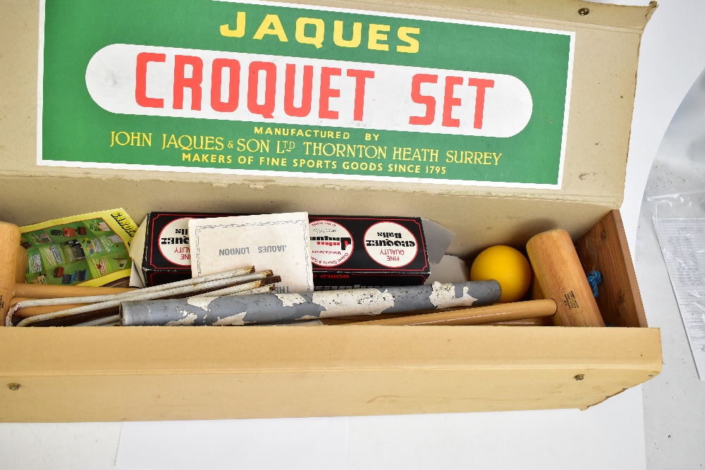 JAQUES & SON LTD; a boxed croquet set including mallets, balls, and hoops, with paperwork.Additional - Image 4 of 4