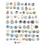 A group of Ancient Egyptian turquoise faience and further jewellery beads including shaped and