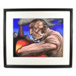 PETER HOWSON OBE (Scottish, born 1958); pastel, 'Steam and Power', signed, also inscribed and