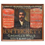 LATE 19TH CENTURY ENGLISH SCHOOL; oil on canvas, an unusual advertising portrait canvas for H. W.