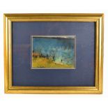 IN THE MANNER OF JOAN EARDLEY R.S.A (Scottish 1921-1963); oil card, coastal scene, bears