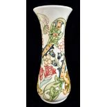 RACHEL BISHOP FOR MOORCROFT; a tall waisted vase decorated in the 'Golden Lily' pattern, impressed