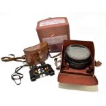 A WWII period cased military type P.10 binnacle compass, diameter 18.5cm, fitted in original