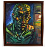 ***WITHDRAWN*** PETER HOWSON OBE (Scottish, born 1958); oil on canvas, 'Head Study', signed, 60 x