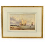 ATTRIBUTED TO WILLIAM JOY (1903-1867); watercolour, maritime scene, unsigned, 16.5 x 26cm, framed