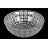 LALIQUE; a ‘Nemours’ pattern glass bowl, signed ‘Lalique with registered mark France’, diameter