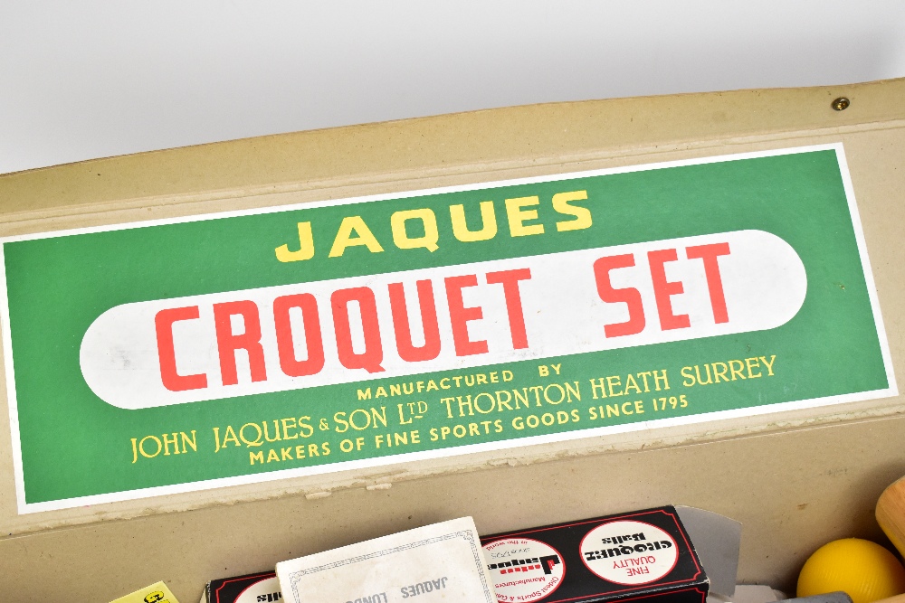 JAQUES & SON LTD; a boxed croquet set including mallets, balls, and hoops, with paperwork.Additional - Image 2 of 4