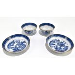 DIANA CARGO; a pair of early 19th century Chinese export porcelain bowls decorated in underglaze