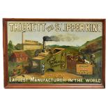 LATE 19TH CENTURY ENGLISH SCHOOL; oil on board, an unusual advertising panel for Trickett The