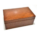 A contemporary bird's eye maple veneered humidor, unnamed, width 34.5cm.Additional