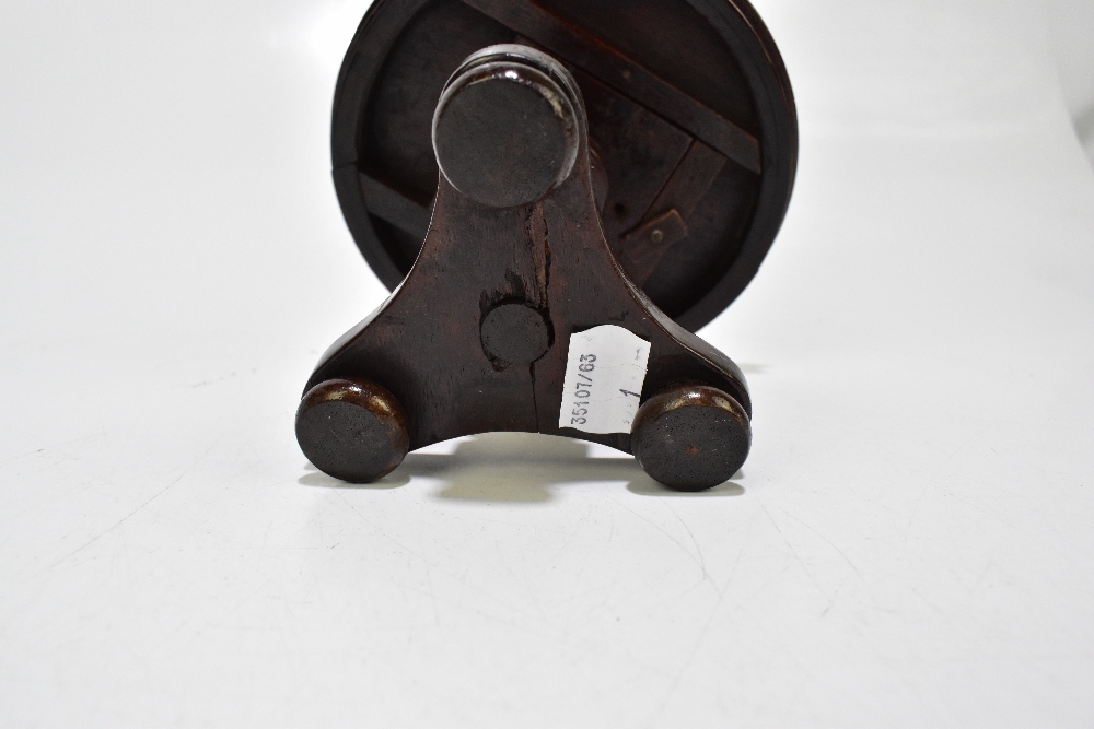 A 19th century mahogany apprentice miniature tilt-top breakfast table, with rosewood and satinwood - Image 4 of 6