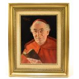 OTTO EICHINGER (1922-2004); oil on panel, 'The Cardinal', signed top left, 26 x 19cm, framed. (D)