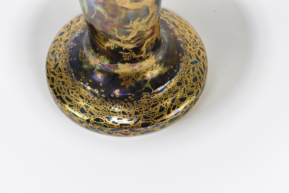 DAISY MAKEIG-JONES FOR WEDGWOOD; a 'Fairyland' lustre trumpet vase decorated in the 'Butterfly - Image 6 of 8
