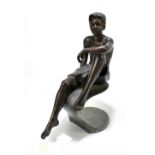 VIVIEN MALLOCK; a large contemporary limited edition bronze 'Toby', numbered 4/9, impressed