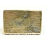 WILLIAM SIMPSON; a William IV hallmarked silver snuff box with bright cut, engraved and reeded