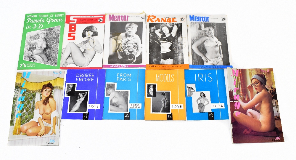 Eleven assorted glamour magazines to include 'Pamela Green in 3D', 'Mirage', 'From Paris', etc (
