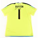 GIANLUIGI BUFFON; an Italy Puma goalkeeper's shirt in fluorescent yellow (not commercially