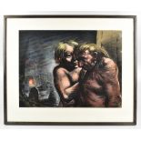 PETER HOWSON OBE (Scottish, born 1958); pastel, 'Purgatory', signed and dated 2002, 45 x 59cm,