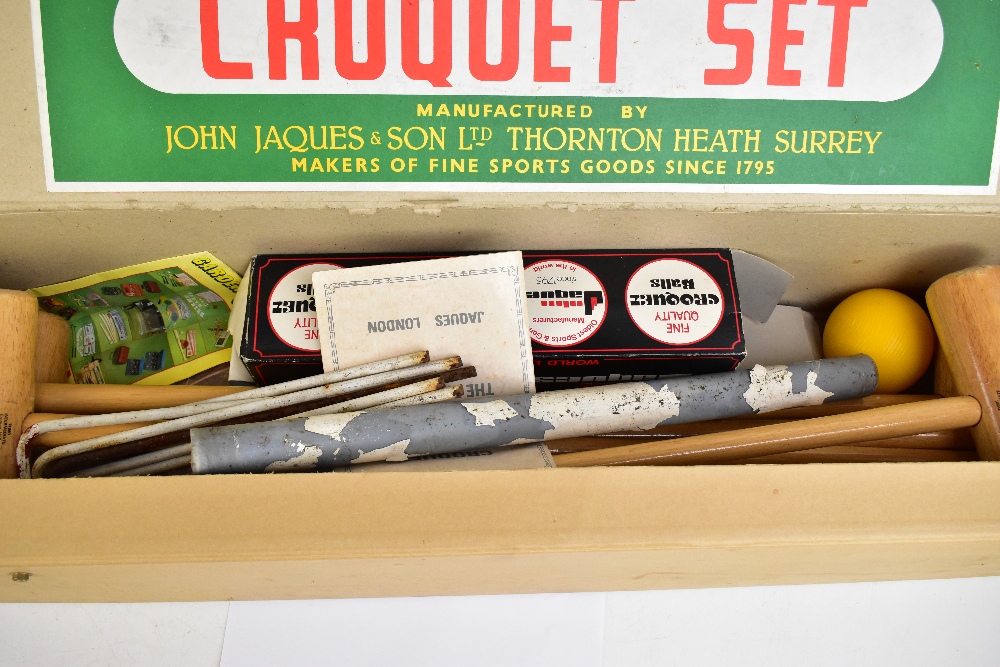 JAQUES & SON LTD; a boxed croquet set including mallets, balls, and hoops, with paperwork.Additional - Image 3 of 4