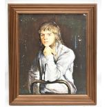 ROBERT O LENKIEWICZ (1941-2002); oil on board, 'Portrait of a Young Poet', signed and titled verso