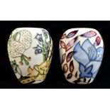 RACHEL BISHOP FOR MOORCROFT; a bulbous vase decorated in the 'Golden Lily' pattern, height 9.5cm,